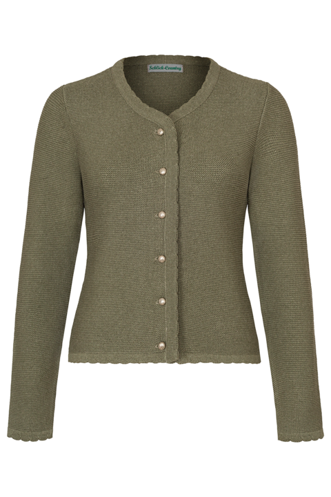Dirndljacke Trachtenstrickjacke salbei