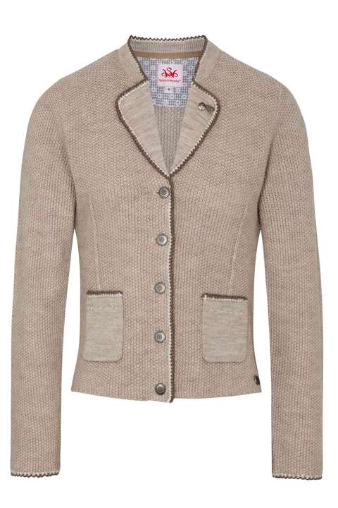 Damen Trachten Strickblazer Mittelbraun