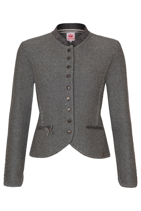 Dirndljacke mit Schchen mittelgrau
