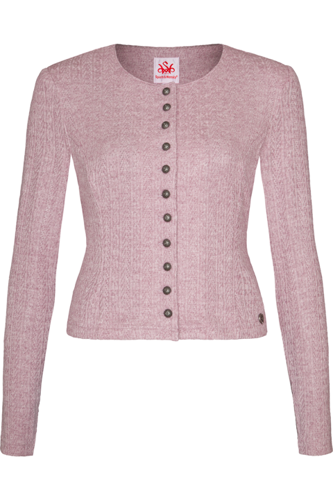 Damen Dirndljacke Zopfstrick beere