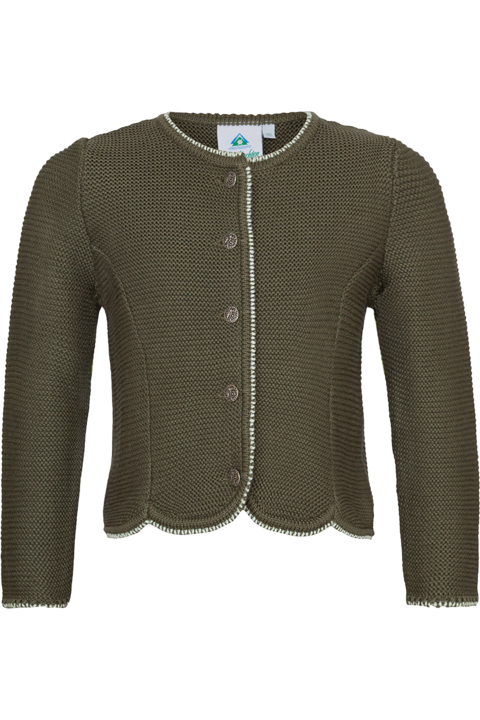 Mdchen Trachten-Strickjacke khaki