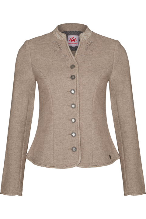 Damen Trachtenjacke kurz mit Schchen beige
