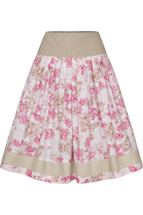 Trachtenrock Midilnge florales Muster beere