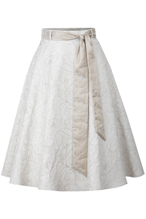 Trachtenrock Midilnge offwhite