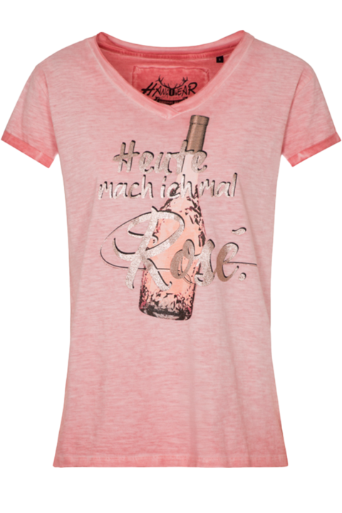 Damen Trachtenshirt mit 'Ros' Spruch