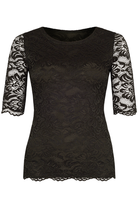 Damen Trachtenshirt aus Spitze moos oliv