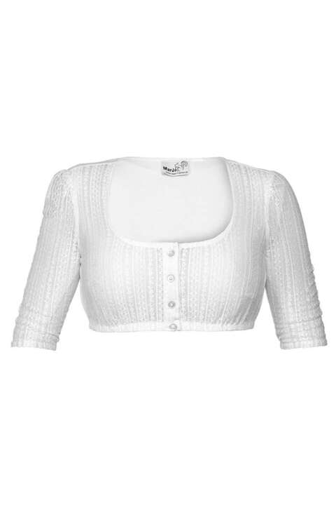 Dirndlbluse halbarm weiss