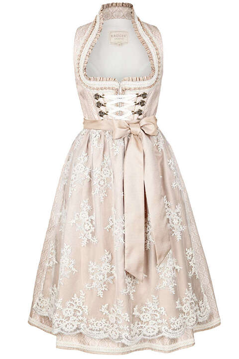 Dirndl mit Doppelschrze creme