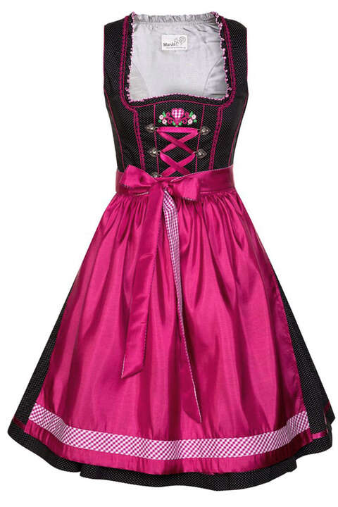 Mini Dirndl schwarz beere