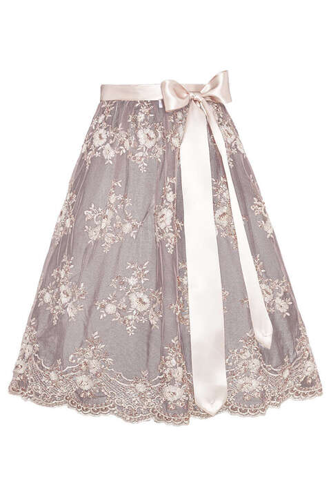 Dirndl Spitzenschrze 65 cm Beige