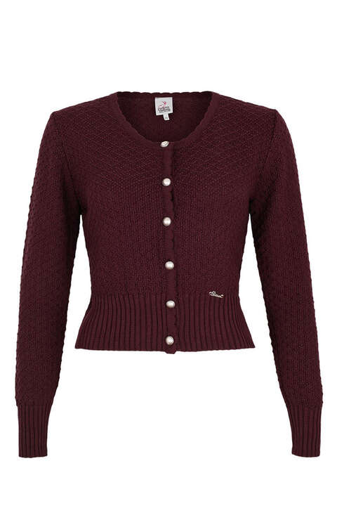 Dirndlstrickjacke chianti weinrot