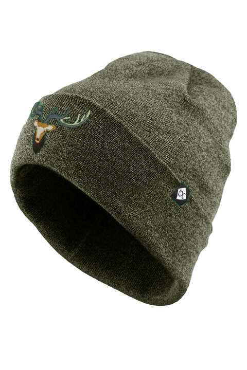 Mütze mit Hirsch dunkelgrün