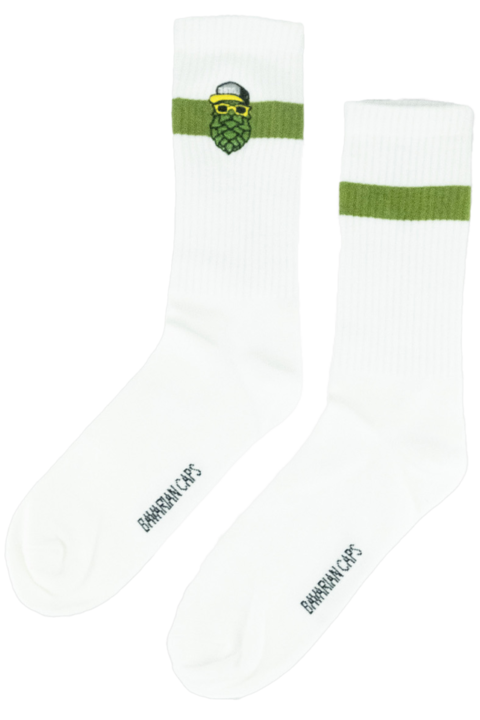Sportsocken fr Herren 'Hopfinator' wei grn