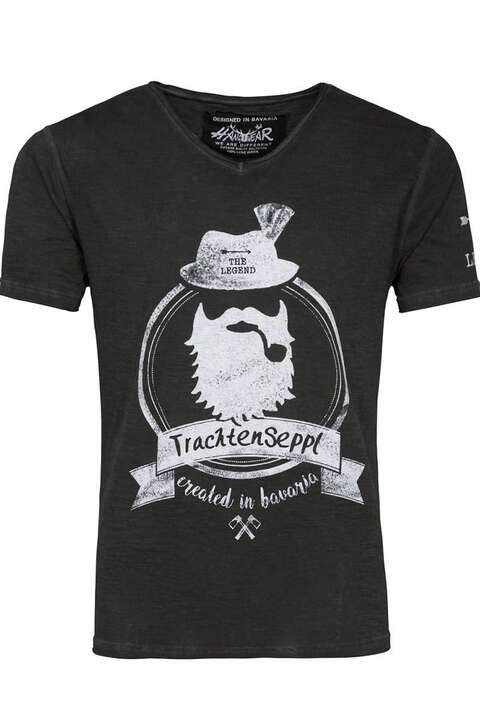 Herren Trachten T-Shirt Trachtensepp schwarz