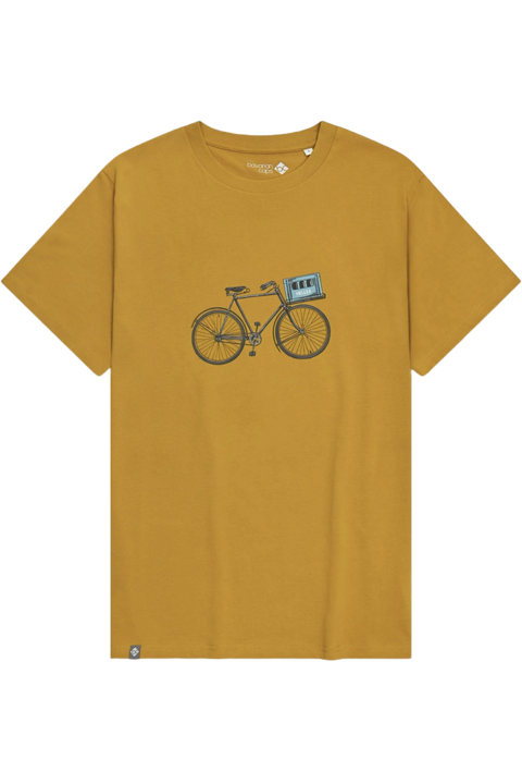 Herren T-Shirt 'Expresslieferdienst' ocker