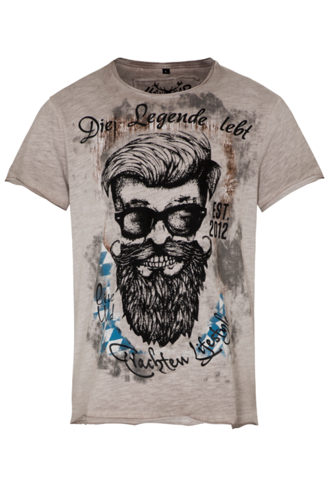 Herren T-Shirt 'Trachten Lifestyle' greige