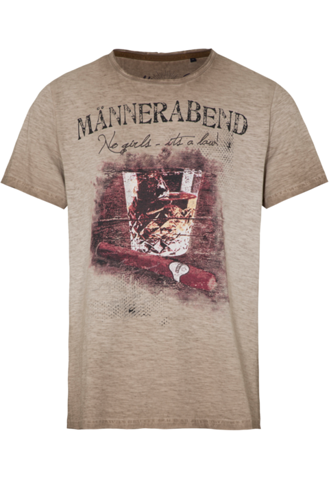 Herren T-Shirt 'Mnnerabend' Bavaria beige