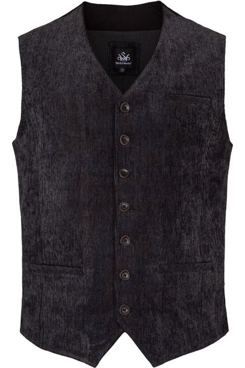 Herren Cordweste Stretch dunkelblau