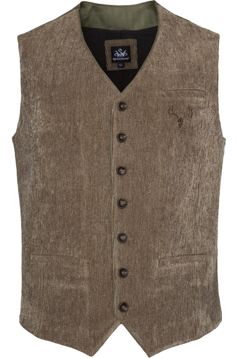 Herren Cordweste Stretch oliv