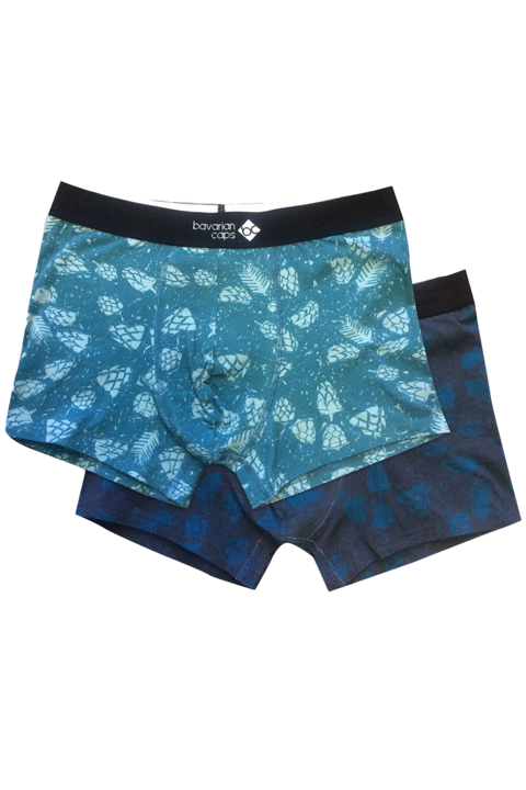 Herren Boxershorts Unterwsche 'Hopfenernte' blau trkis