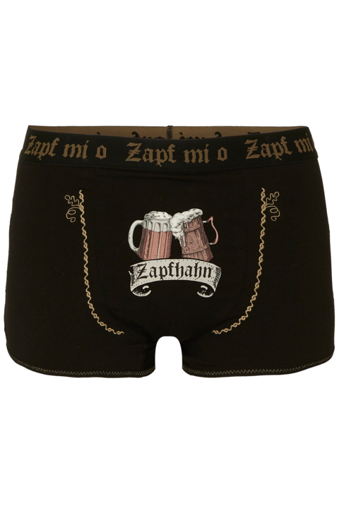 Herren Boxershorts Unterwsche 'Zapfhahn' schwarz