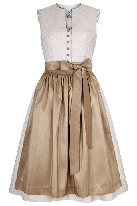 Dirndl hochgeschlossen beige