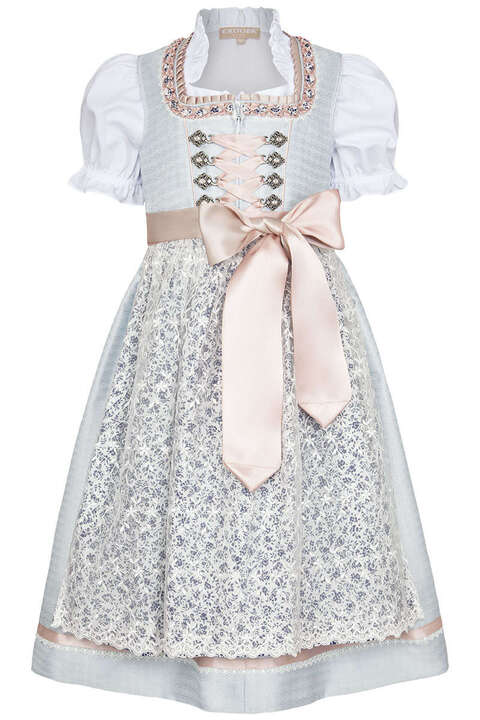 Mdchen- & Jugend-Dirndl mit Bluse hellblau