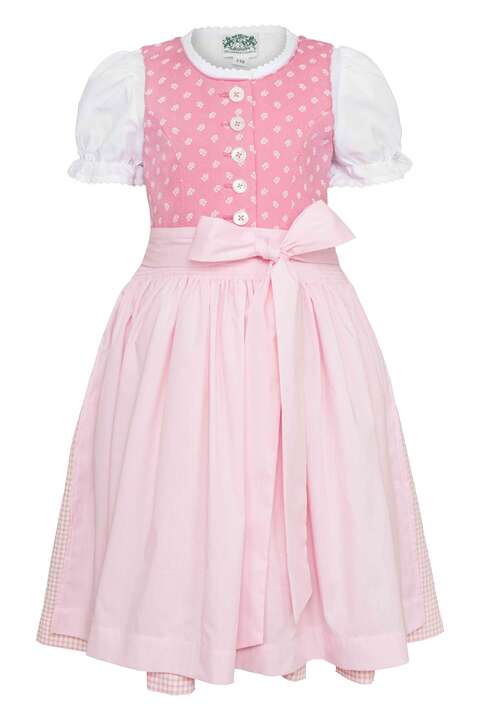 Kinder Dirndl mit Bluse rosa