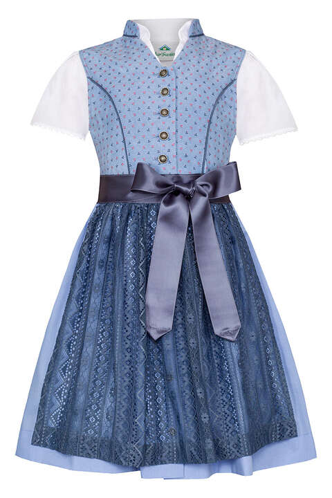 Kinderdirndl mit Bluse hellblau