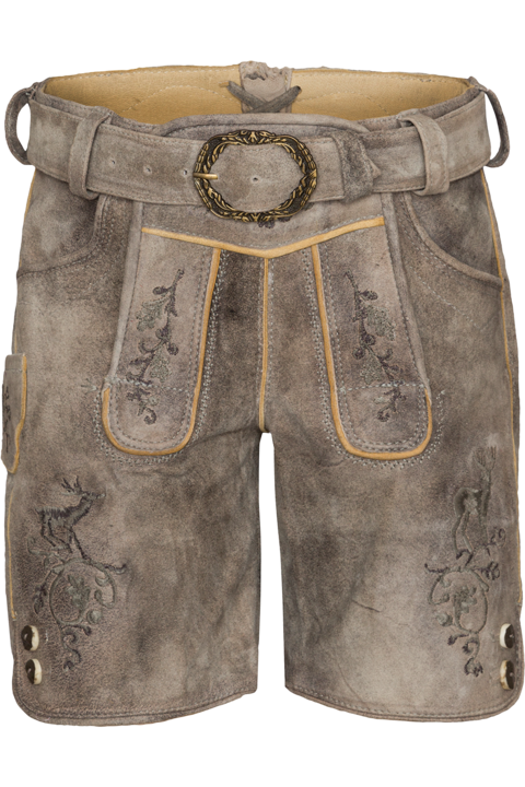 Kinder Lederhose mit Grtel oxford/st grau
