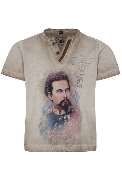 Kinder T-Shirt mit Ludwig II beige