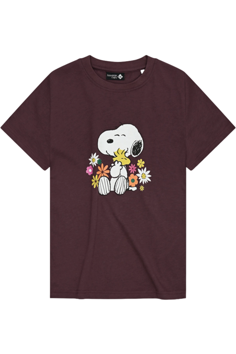 Kinder T-Shirt ' Peanuts Kuschelalarm' dunkelrot