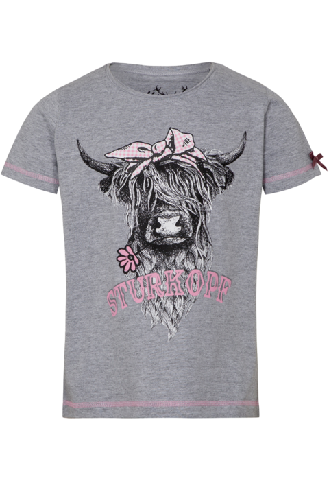 Kinder T-Shirt 'Sturkopf' grau