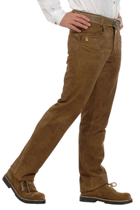 Lange Lederhose hellbraun 'Vincent'