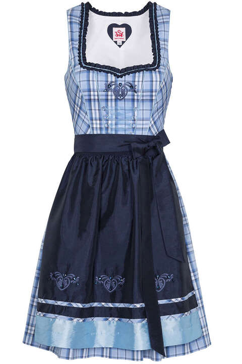 Kariertes Dirndl blau