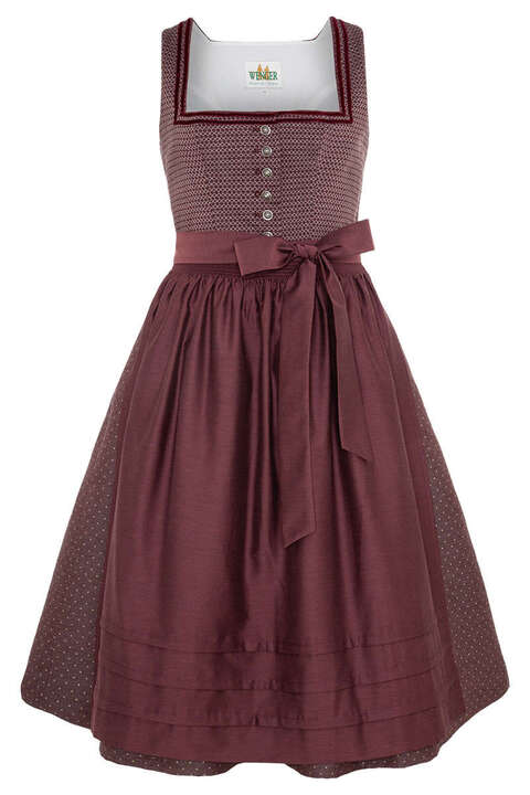 Midi Dirndl weinrot