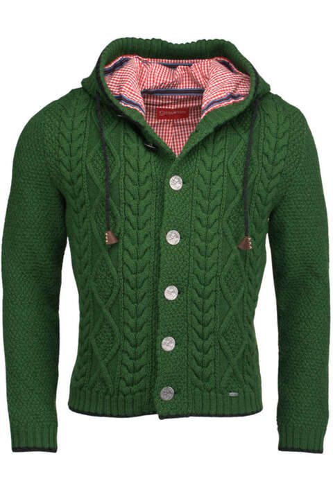 Strickjacke mit Kapuze grn 'Luke'