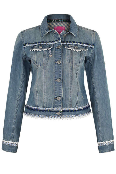 Damen Trachten Jeansjacke