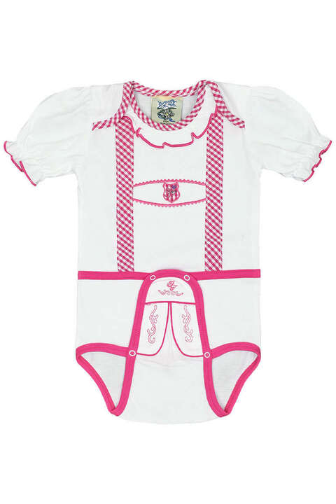 Babybody Lederhose pink kurz