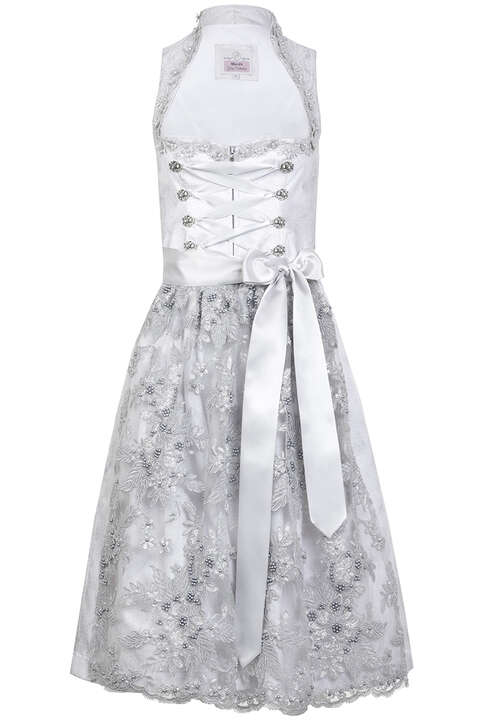 Midi-Dirndl mit Schnrung silber