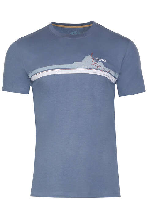 Herren T-Shirt 'Piz Pal' schieferblau