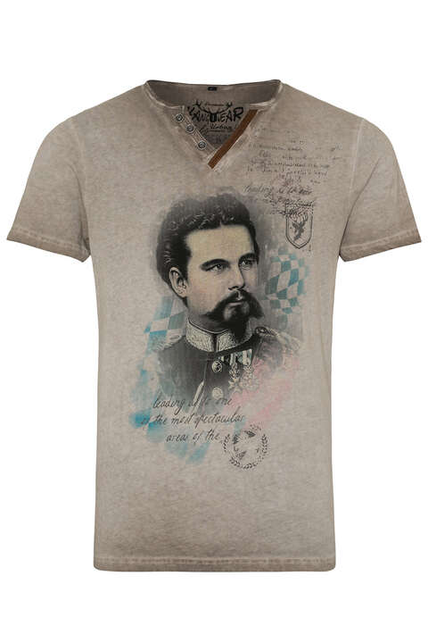 Herren T-Shirt mit Ludwig II beige