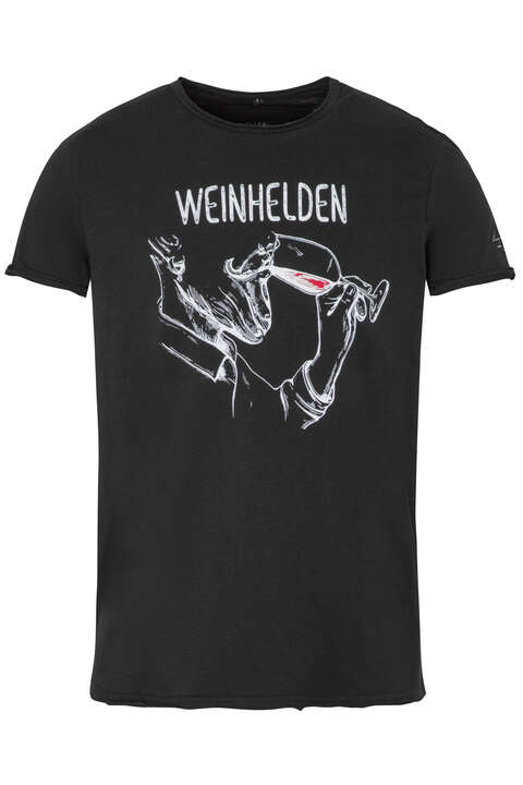 Herren T-Shirt 'WEINHELDEN' schwarz