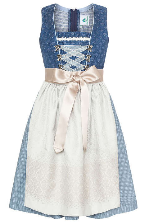 Kinderdirndl blau beige