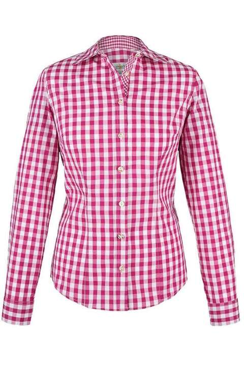 Trachten-Bluse pink-wei kariert 'Maria'