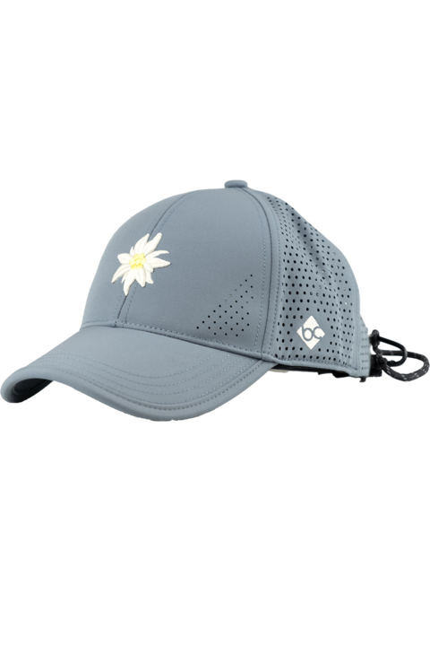 Unisex Cap mit Edelwei-Design fr Outdoor und Sport graublau