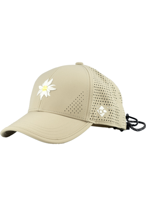Unisex Cap mit Edelwei-Design fr Outdoor und Sport sand