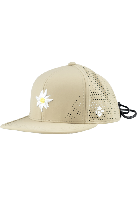 Unisex Cap mit Edelwei-Design und Sportfunktion sand