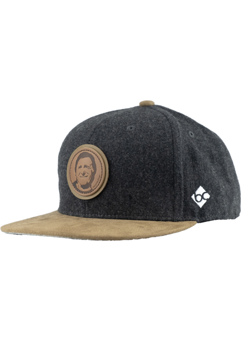Unisex Cap aus Wollmix mit Monaco-Design dunkelgrau