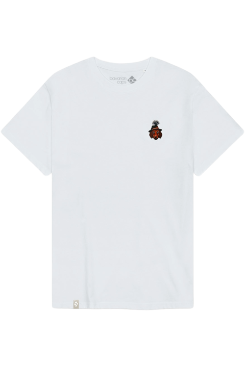Herren T-Shirt mit Dackel 'Monsieur Waldi' wei